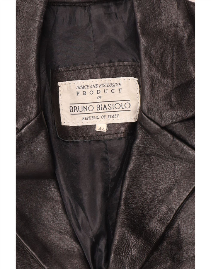 Vintage Damen Lederjacke IT 44 Medium Black Classic