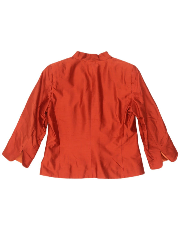 Luisa Spagnoli Damen 3/4-Ärmel-Blazer mit durchgehendem Reißverschluss IT 46 Large Rot