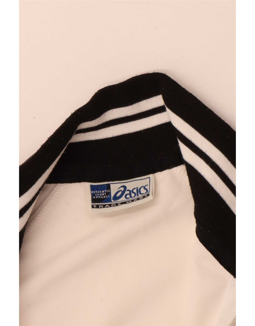 Asics Herren-Trainingsanzug-Top-Jacke, mittelweißes Farbblock-Polyester
