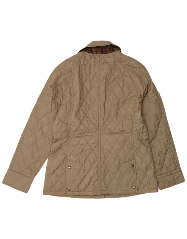 Barbour Damen Steppjacke UK 12 Medium Beige Polyamid