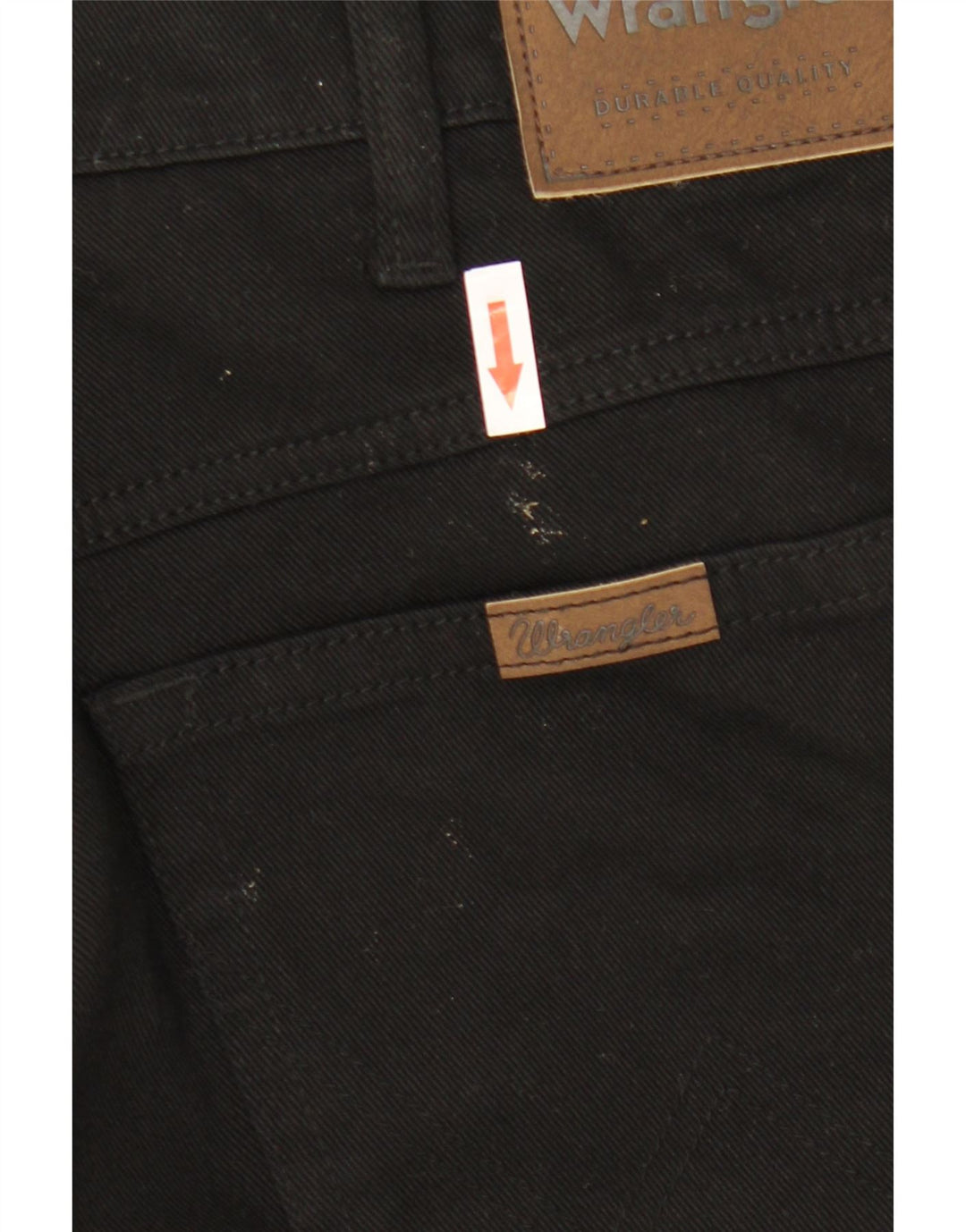 Wrangler Herren Regular Straight Jeans W38 L30 Schwarze Baumwolle