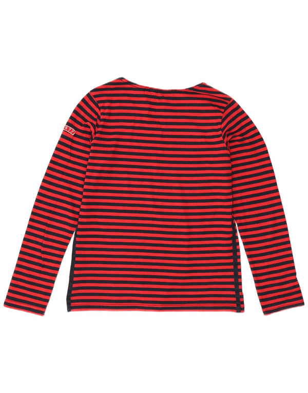 Scotch & Soda Damen Übergroßes Top Langarm UK 2 XS Rot gestreift Baumwolle