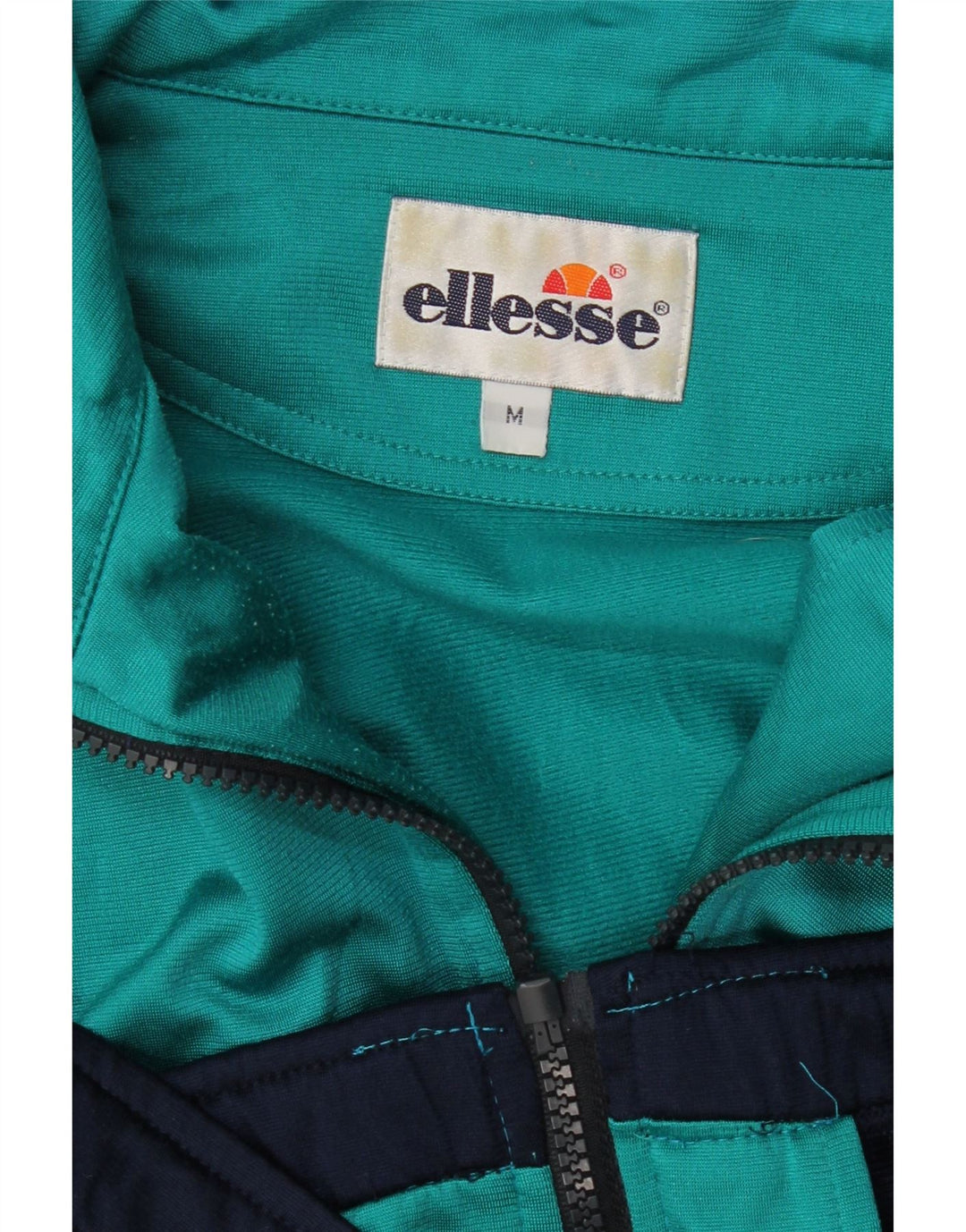 ELLESSE Herren-Trainingsanzug-Top-Jacke, mittelgroß, Marineblau, Farbblock