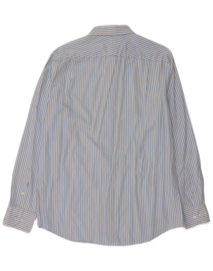 Pierre Cardin Herrenhemd, Größe 41, mittelblau, gestreift, Baumwolle
