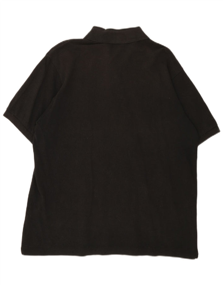 LACOSTE Herren-Poloshirt, Größe 5, groß, schwarze Baumwolle