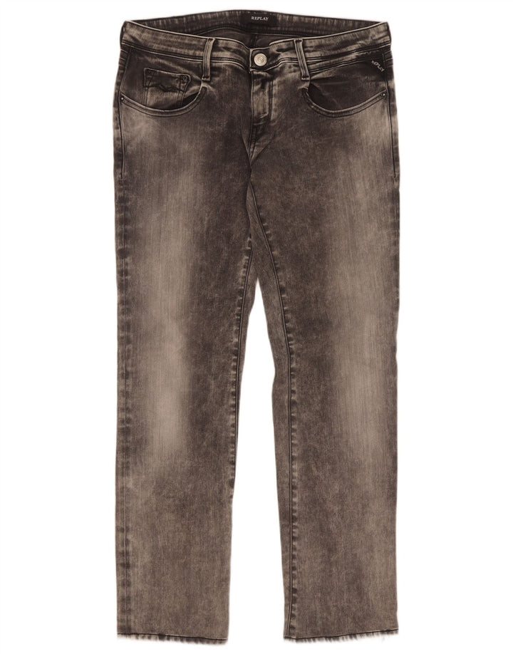 Replay Damen Jodey Slim Jeans W29 L29 Graue Baumwolle