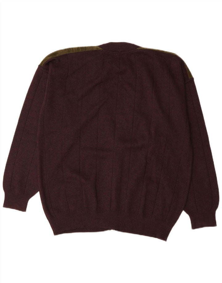 Il Granchio Herren-Strickjacke XL aus brauner Wolle