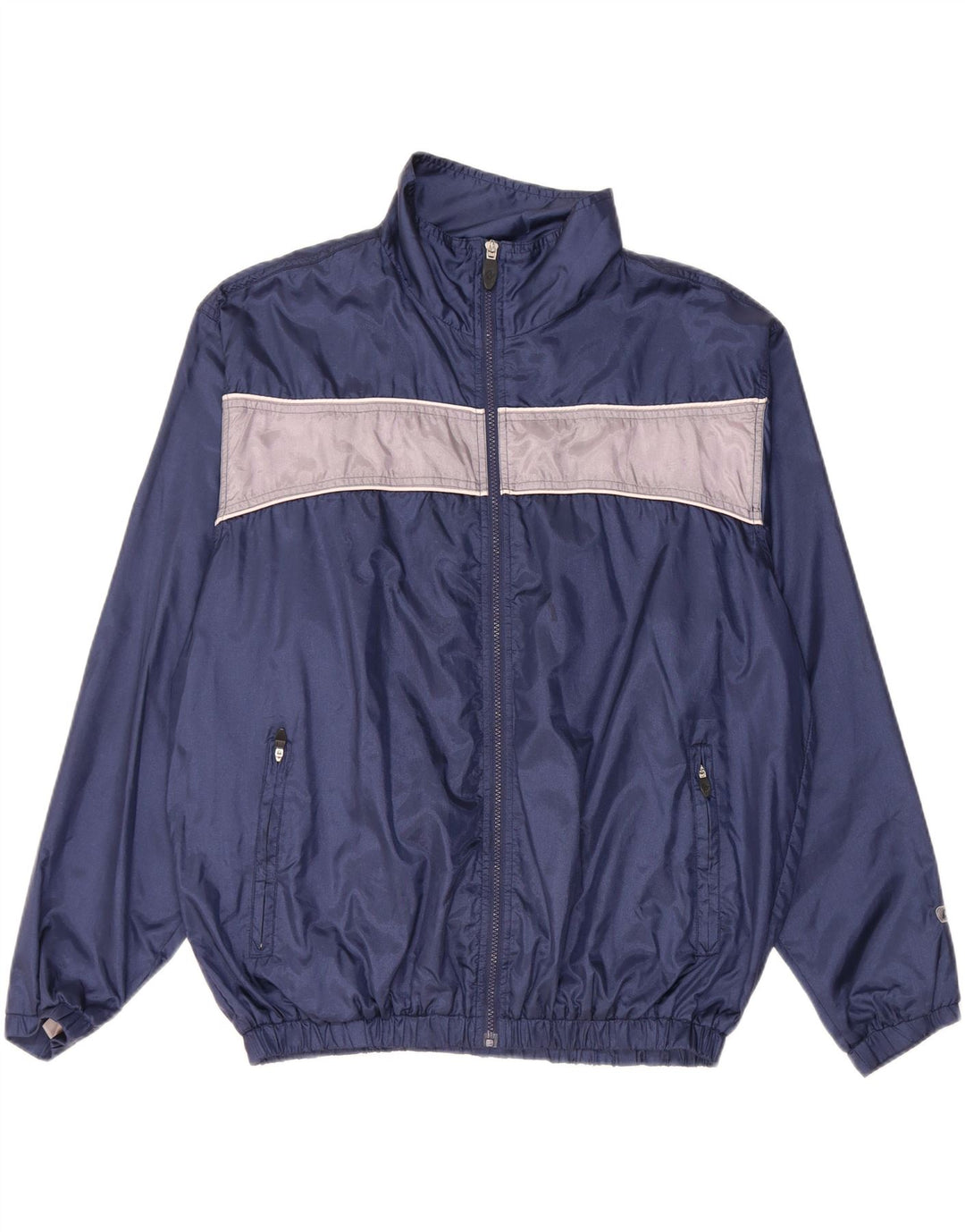 ALEX Herren-Trainingsanzugoberteil, UK-Größe 38, mittleres Marineblau, Colourblock-Polyamid