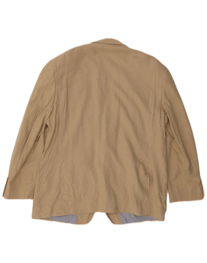 Marks & Spencer Herren-Blazer mit 2 Knöpfen, Gr. 40, Beige, Leinen, Größe L