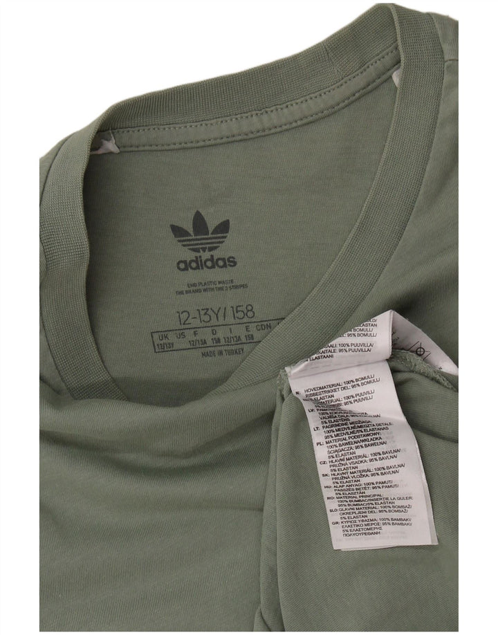 Adidas T-Shirt für Jungen, 12–13 Jahre, Khaki, Baumwolle