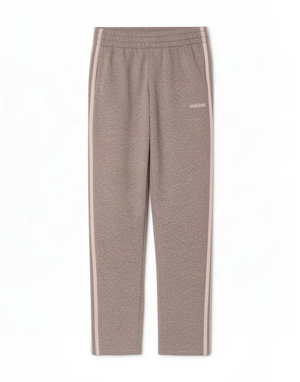 Adidas Womens Crop Tracksuit Trousers UK 12/14 Medium Grey Flecked Cotton