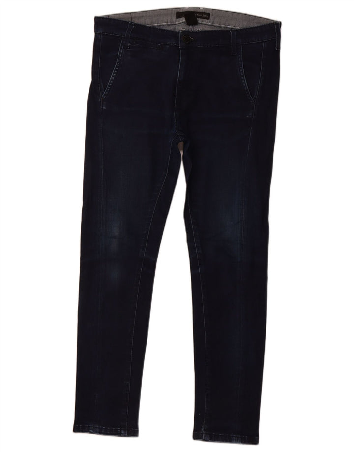 Calvin Klein Damen Slouchy Crop Slim Jeans W26 L25 Marineblau