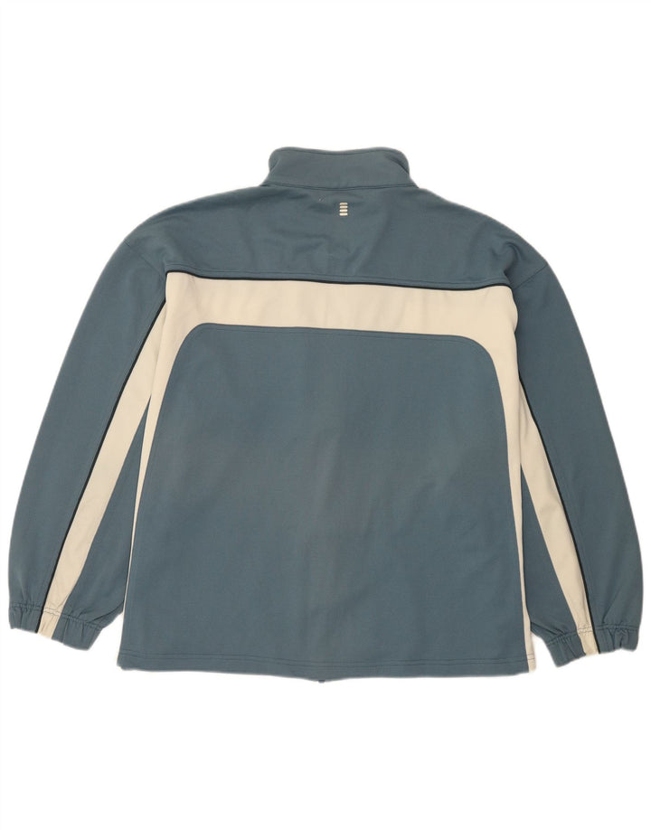 Fila Herren-Trainingsanzugoberteil mit lockerer Passform, großes blaues Farbblock-Polyester
