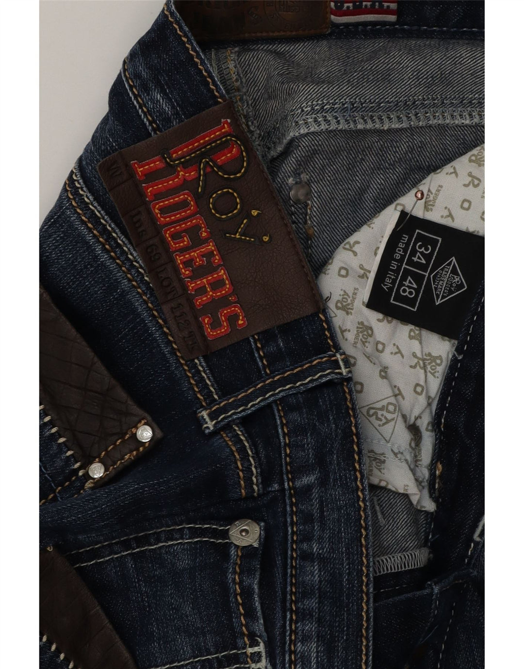 Roy Rogers Herren Straight Jeans W34 L31 Blaue Baumwolle