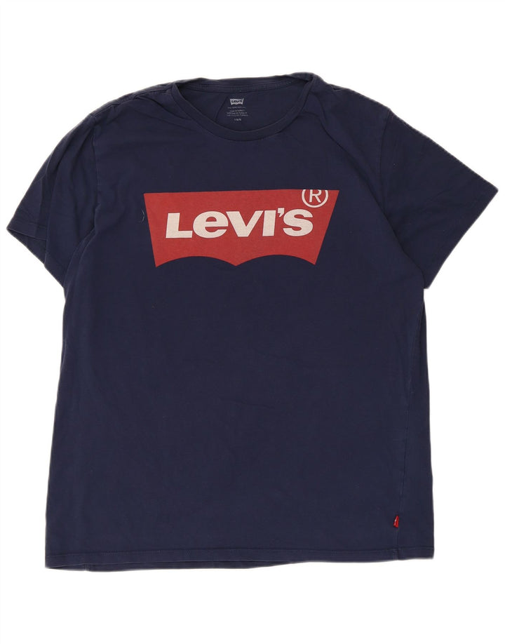 Levi's Herren-T-Shirt mit Grafik, groß, marineblau, Baumwolle