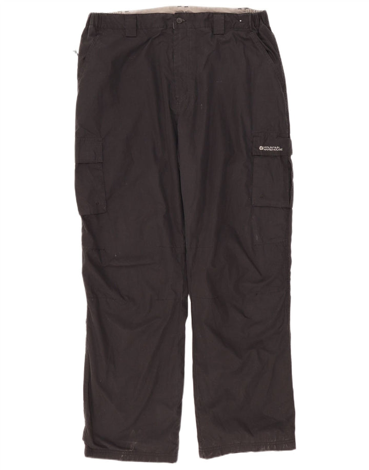MOUNTAIN WAREHOUSE Gerade Herren-Cargohose W38 L32 Schwarzes Polyester