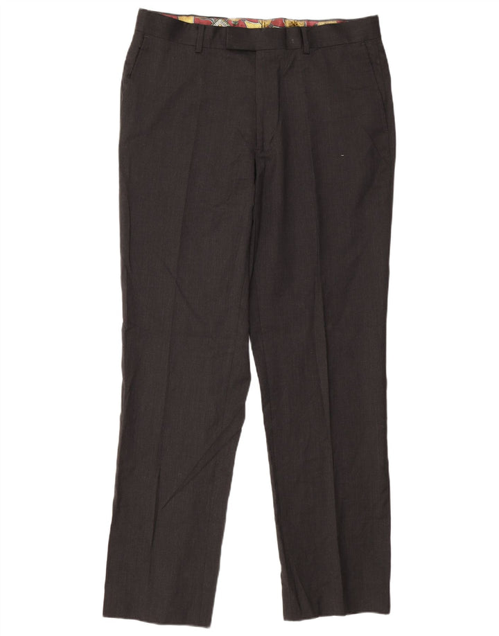 Ted Baker 2-teiliger Herrenanzug mit 2 Knöpfen, UK 40, Größe L, W34, L31, graue Wolle