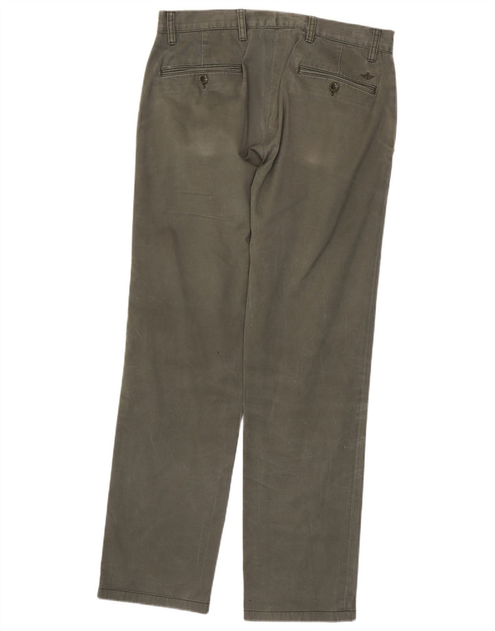 DOCKERS Herren Slim Fit Chinohose W32 L32 Khaki Baumwolle