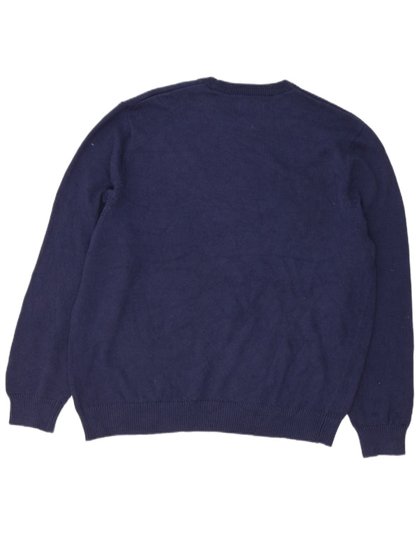 Chaps Herren-Pullover mit Rundhalsausschnitt, reguläre Passform, 2XL, Marineblau, klassisch