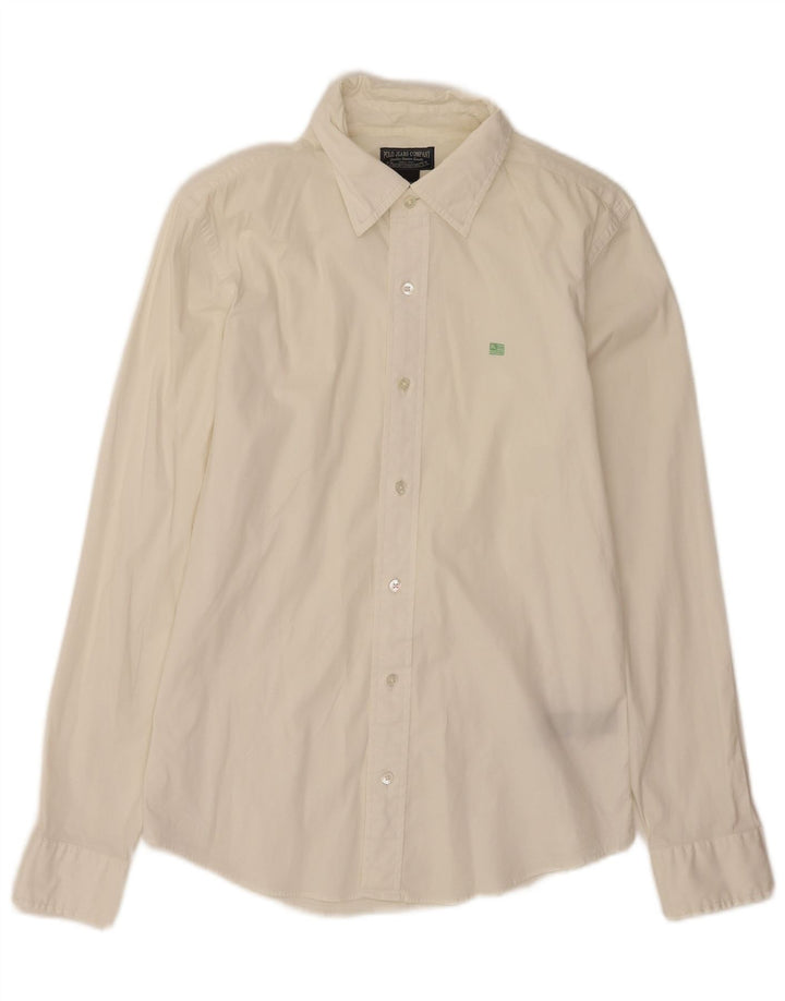 Ralph Lauren Herren-Hemd, Größe S, weiße Baumwolle
