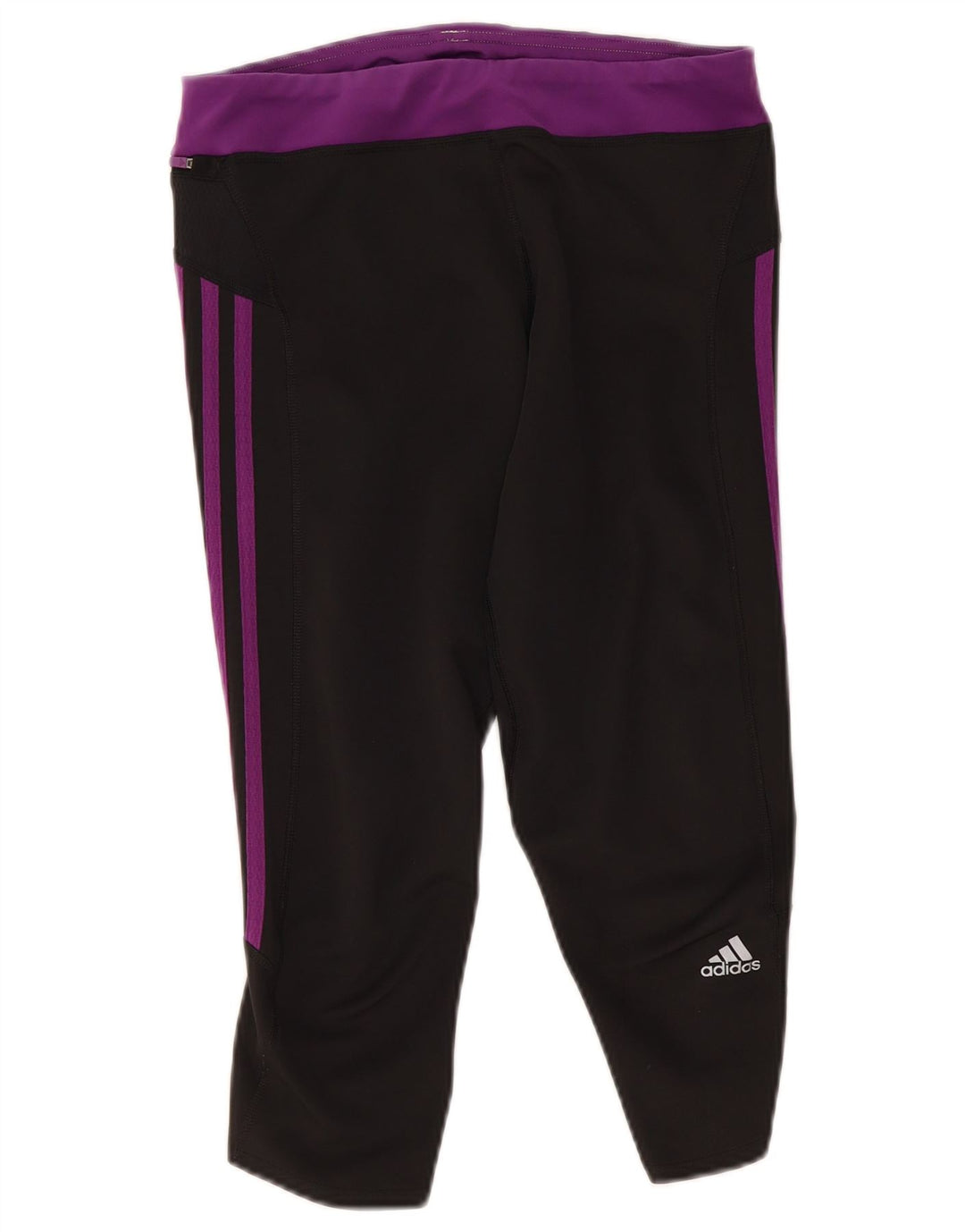 Adidas Damen Climalite Capri-Leggings UK 12 Mittelschwarz Farbblock
