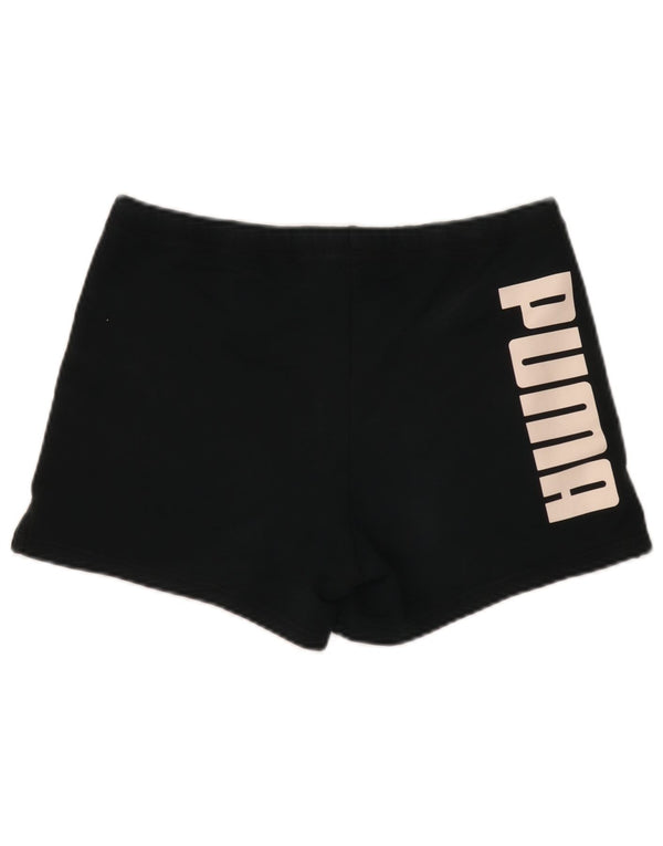 Puma Damen Graphic Sport Shorts UK 8 Small Schwarz