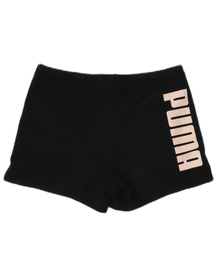 Puma Damen Graphic Sport Shorts UK 8 Small Schwarz