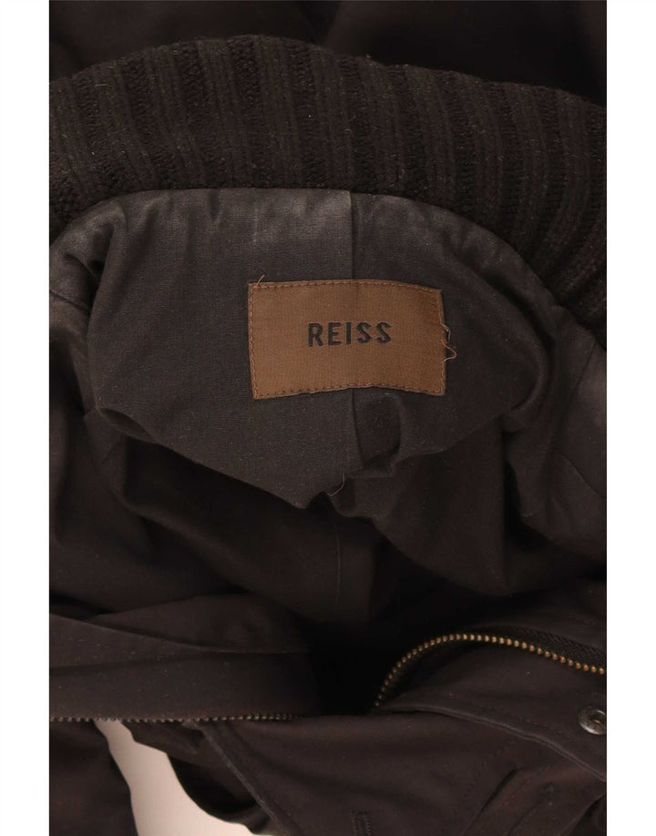 Reiss Herren-Windbreakerjacke mit Kapuze, UK 36, Größe S, Schwarz, Polyester