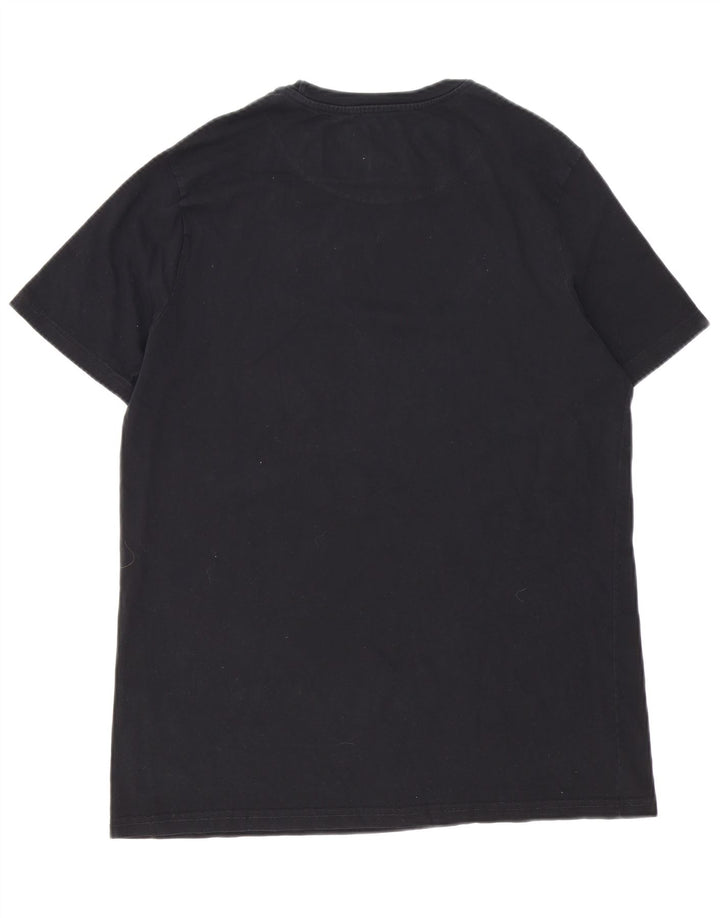 Benetton Herren Peanuts Graphic T-Shirt Top Large Schwarz Baumwolle