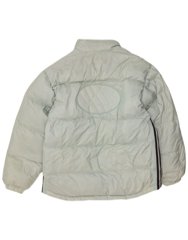 Adidas Herren Grafik gepolsterte Jacke UK 40 Large Blau Polyester