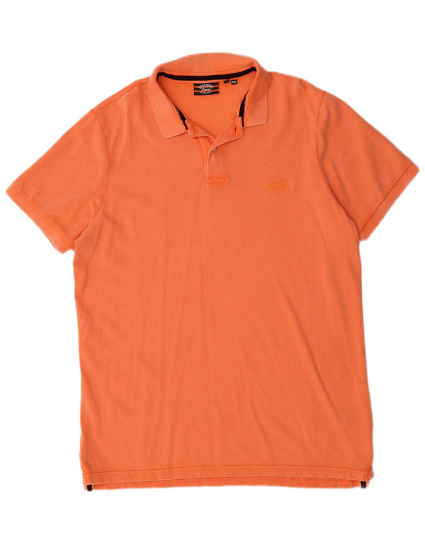 Superdry Herren Poloshirt 3XL Orange Baumwolle