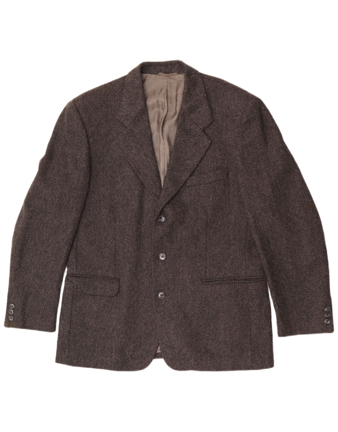 Stefanel Herren-Blazer mit 3 Knöpfen, IT 52 XL, graue Wolle