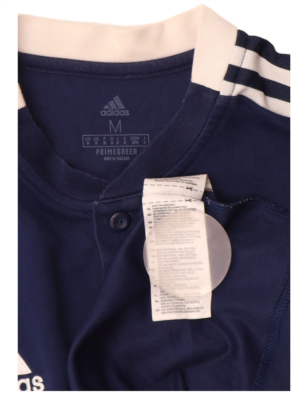 ADIDAS Herren Leeds United Football Club T-Shirt Top Medium Marineblau Baumwolle