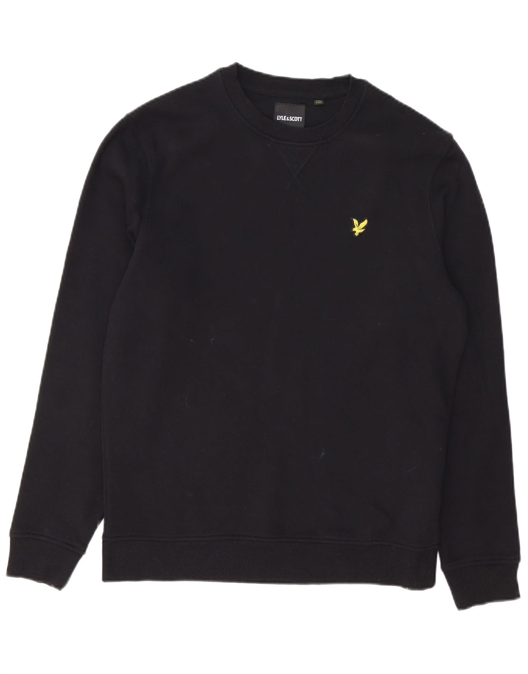 LYLE & SCOTT Herren-Sweatshirt-Pullover, mittelschwarze Baumwolle