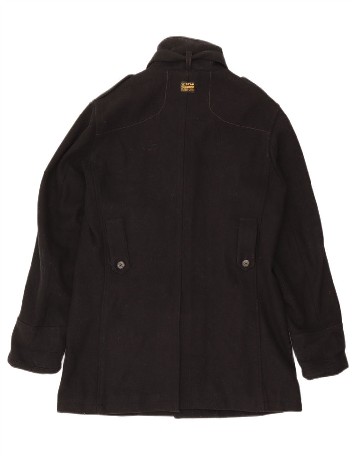 G-STAR Herren-Militärmantel, UK 40, große schwarze Wolle