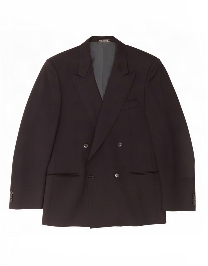Facis Zweireihiger Herren-Blazer IT 48 Mittelmarineblaue Schurwolle