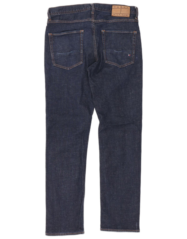 Tommy Hilfiger Herren Denton Straight Jeans W32 L30 Marineblau Baumwolle