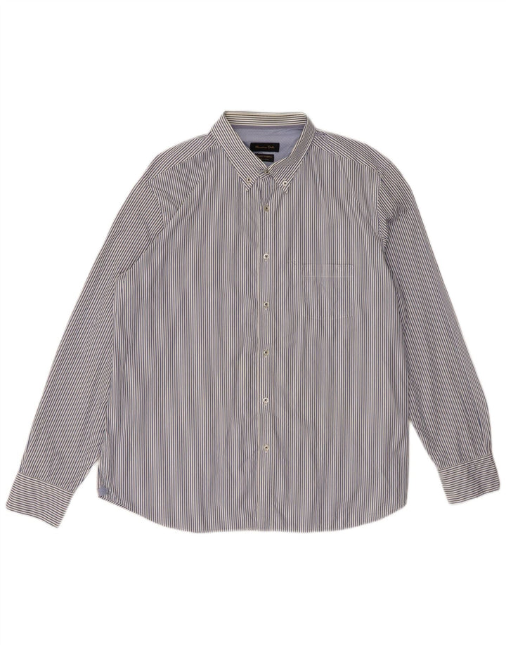 Massimo Dutti Herrenhemd 2XL Blau gestreift