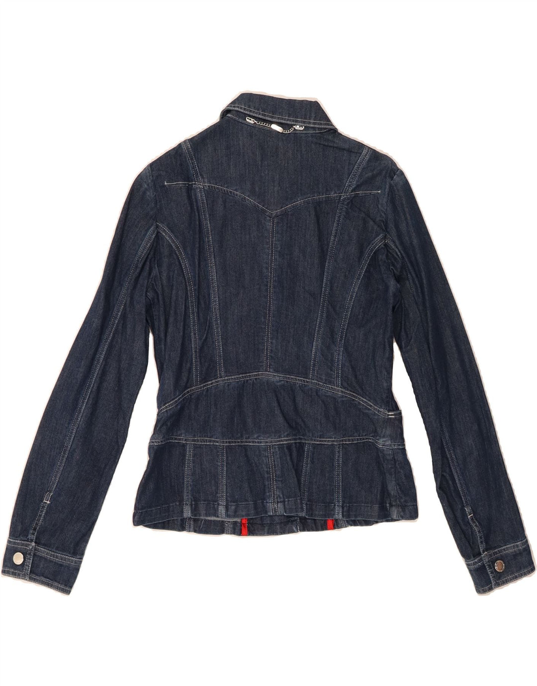 TRUSSARDI JEANS Womens Denim Jacket IT 46 Large Blue Cotton Vintage Trussardi Jeans and Second-Hand Trussardi Jeans from Messina Hembry 