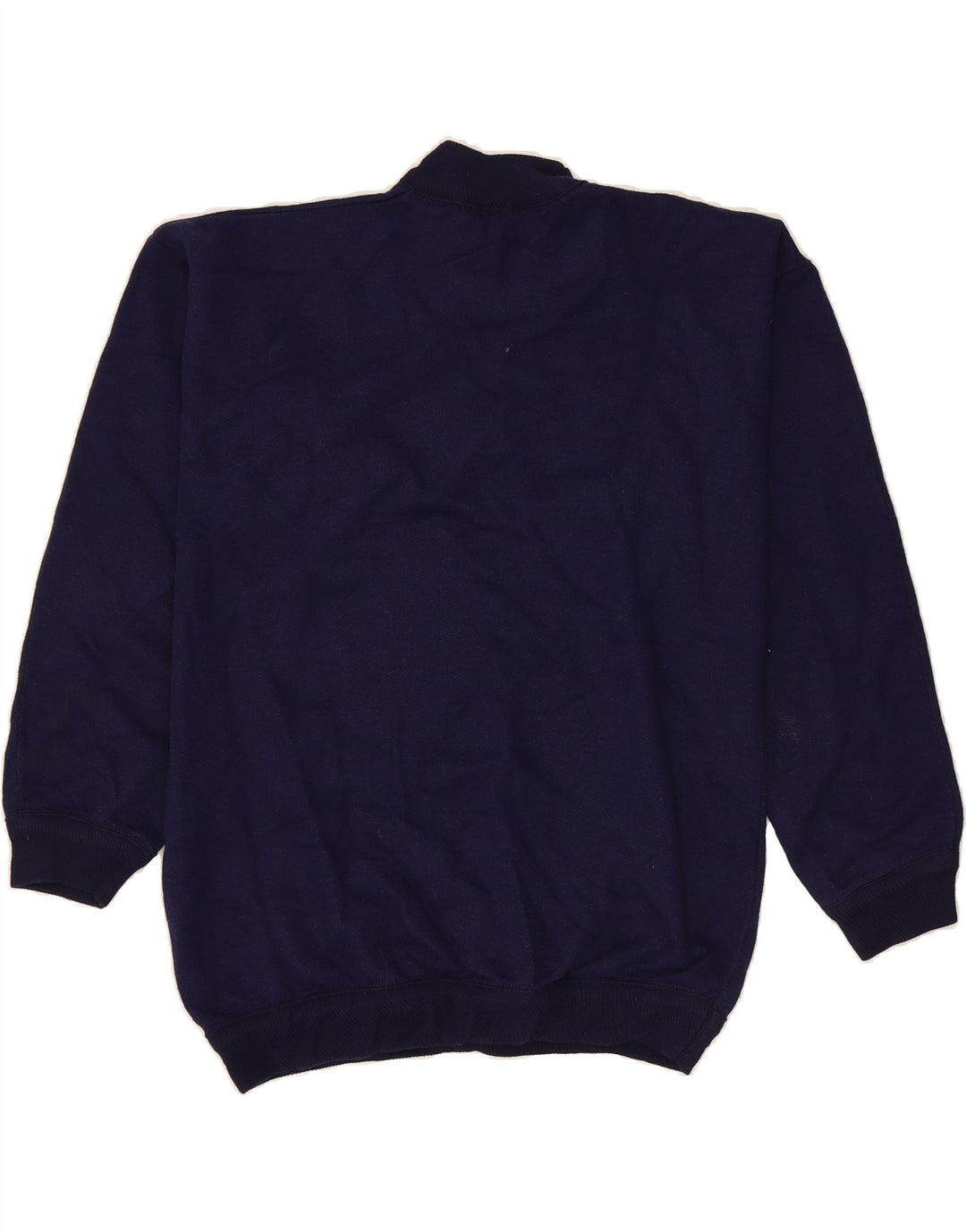 VINTAGE Mens Graphic Sweatshirt Jumper Small Navy Blue Cotton Vintage Vintage and Second-Hand Vintage from Messina Hembry 