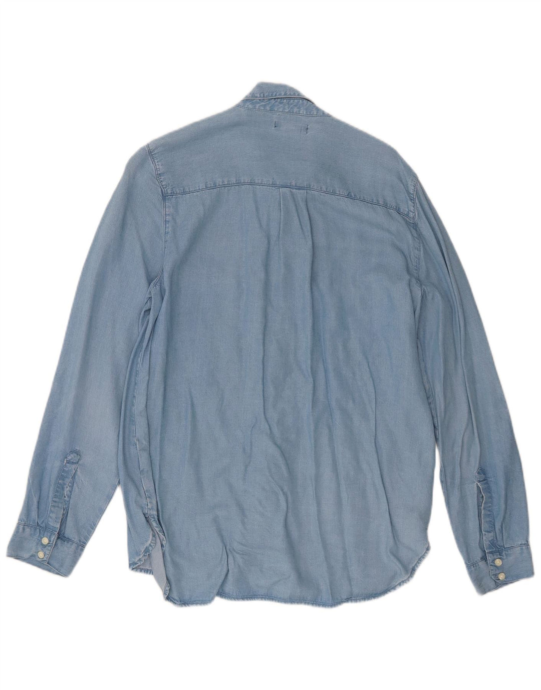 Gap Damen Jeanshemd UK 14 Mittelblaues Lyocell