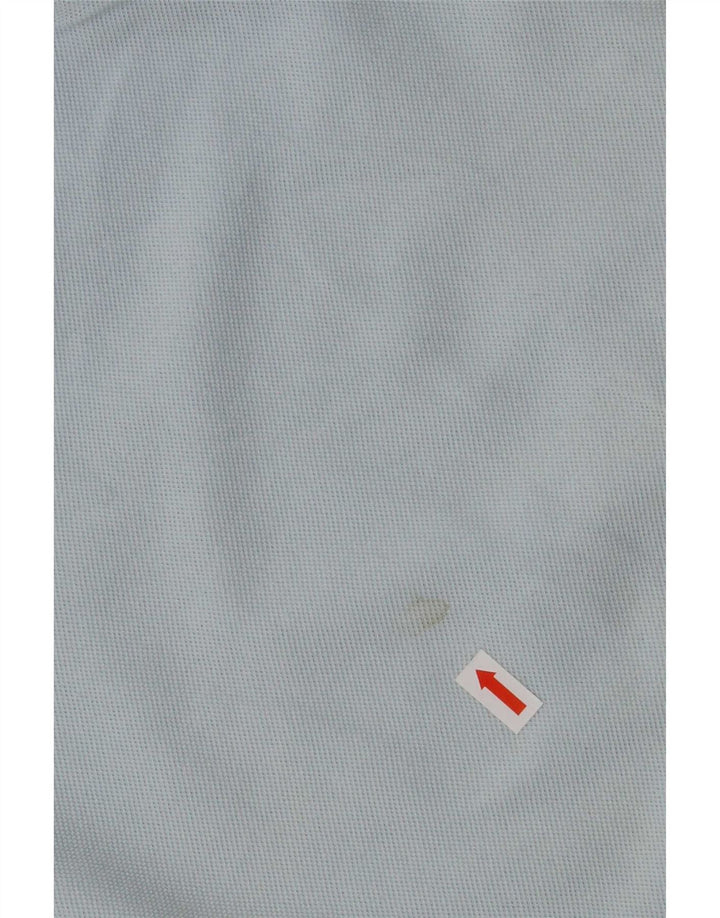 Lyle & Scott Herren-Poloshirt aus mittelblauer, gestreifter Baumwolle