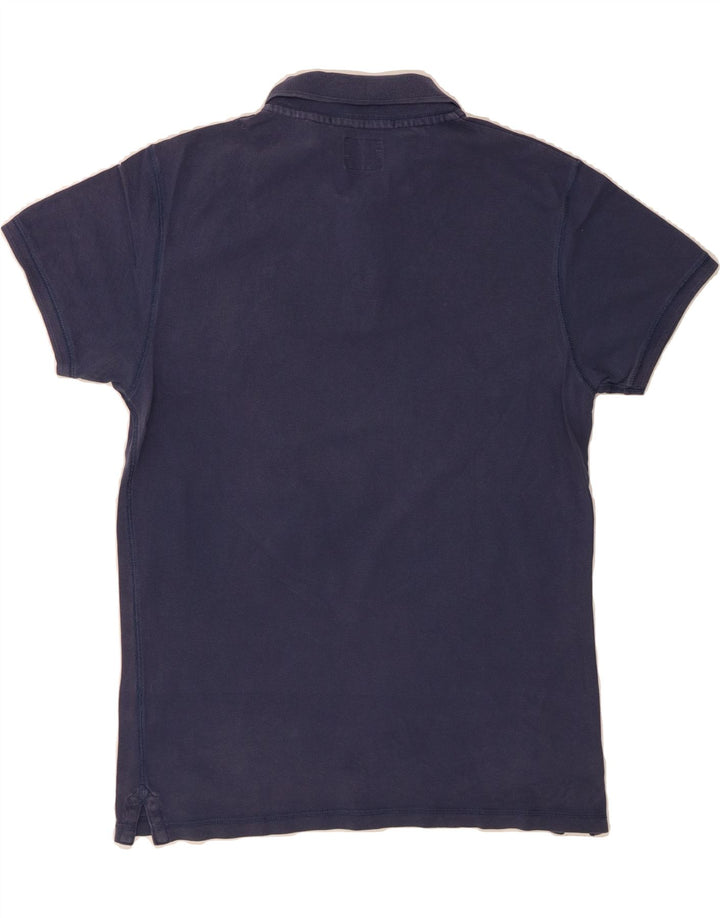 SCOTCH & SODA Mens Polo Shirt Large Navy Blue Cotton Vintage Scotch & Soda and Second-Hand Scotch & Soda from Messina Hembry 