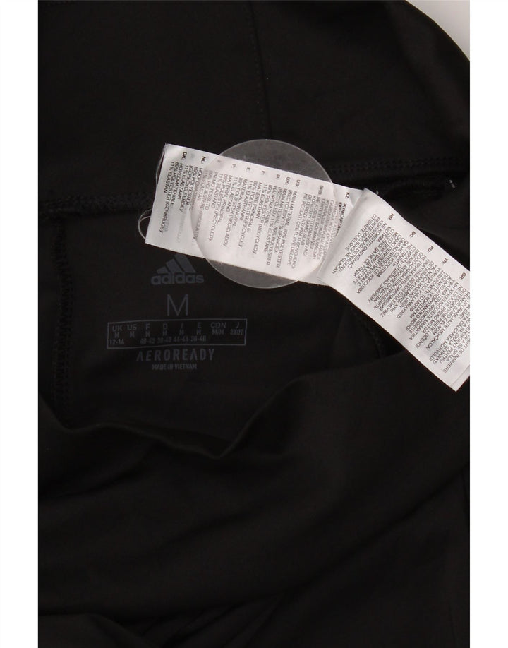 ADIDAS Damen Aeroready Leggings UK 12/14 Medium Schwarz Polyester