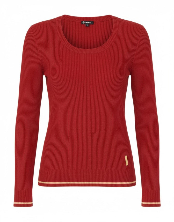 Colmar Damen-Pullover mit U-Boot-Ausschnitt, UK 12, Mittelrot