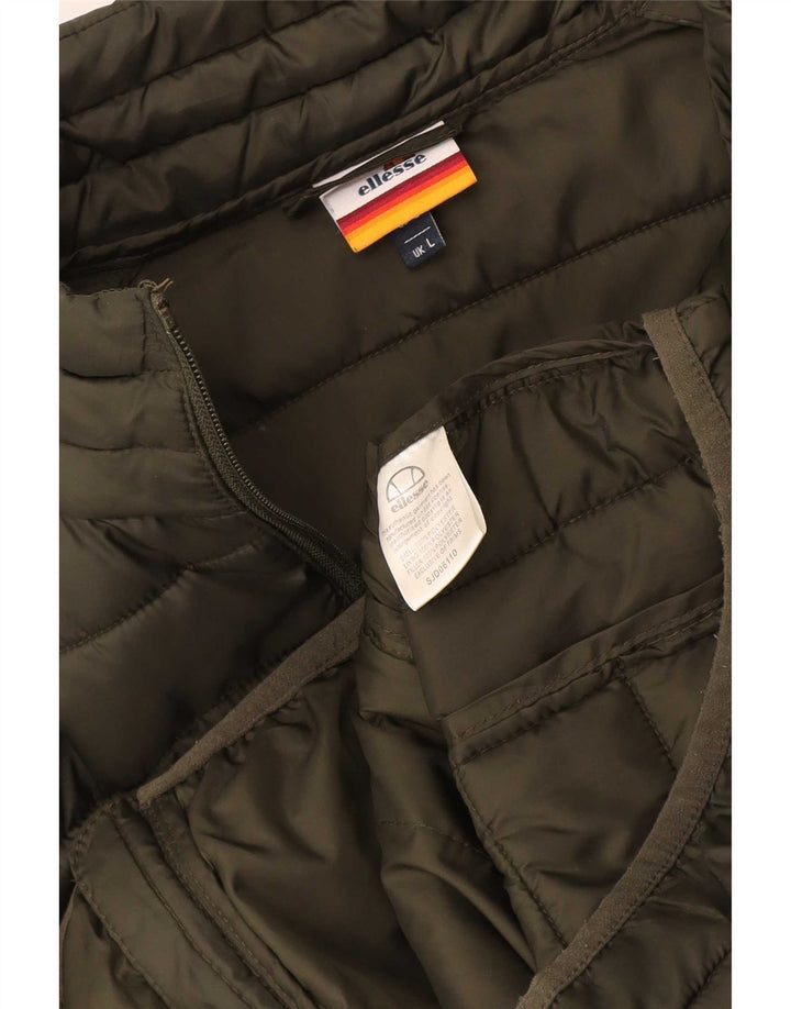 Ellesse Herren Wattierte Jacke UK 40 Large Khaki Polyester