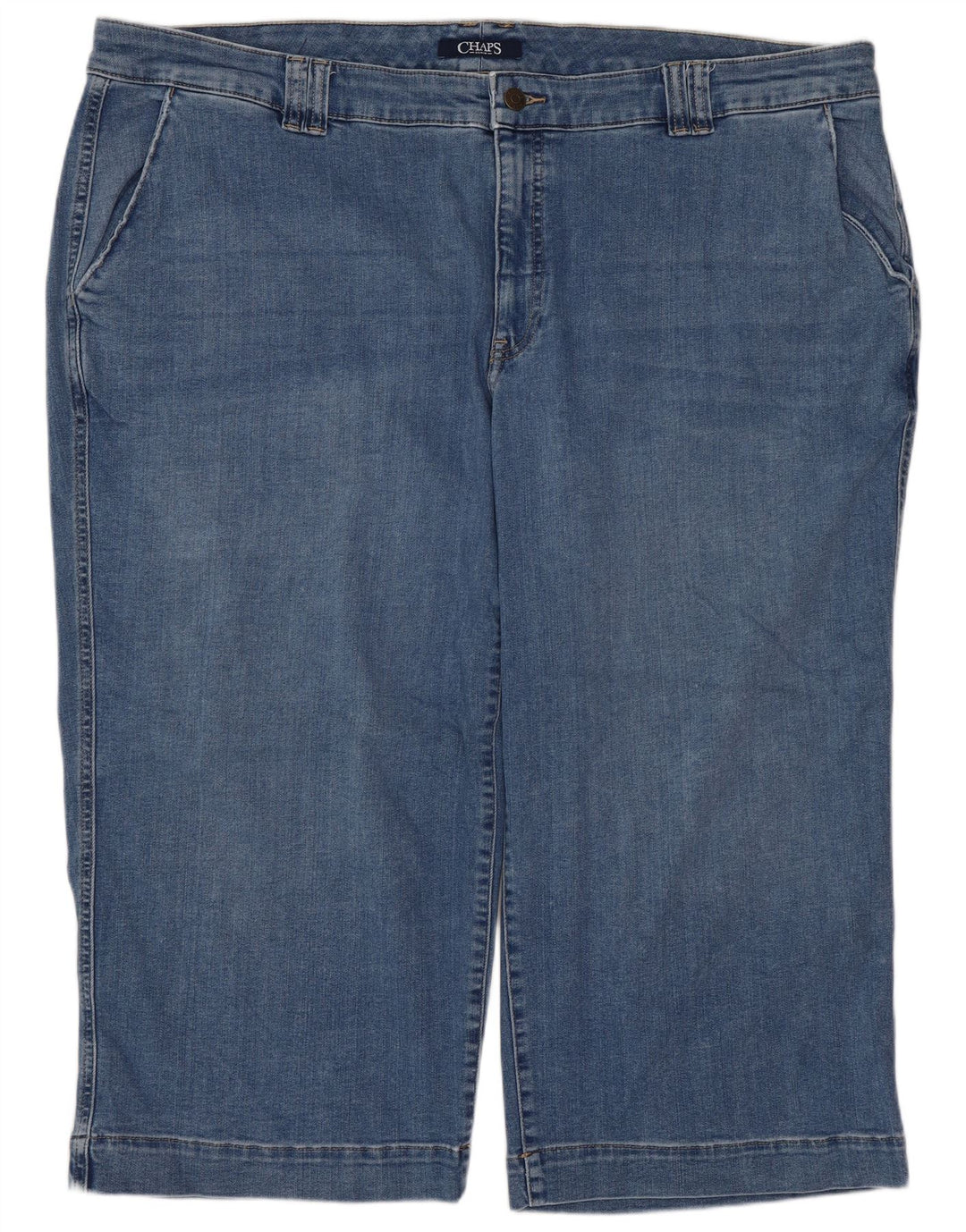 Chaps Damen Capri-Jeans US 22 3XL W44 L21 Blaue Baumwolle