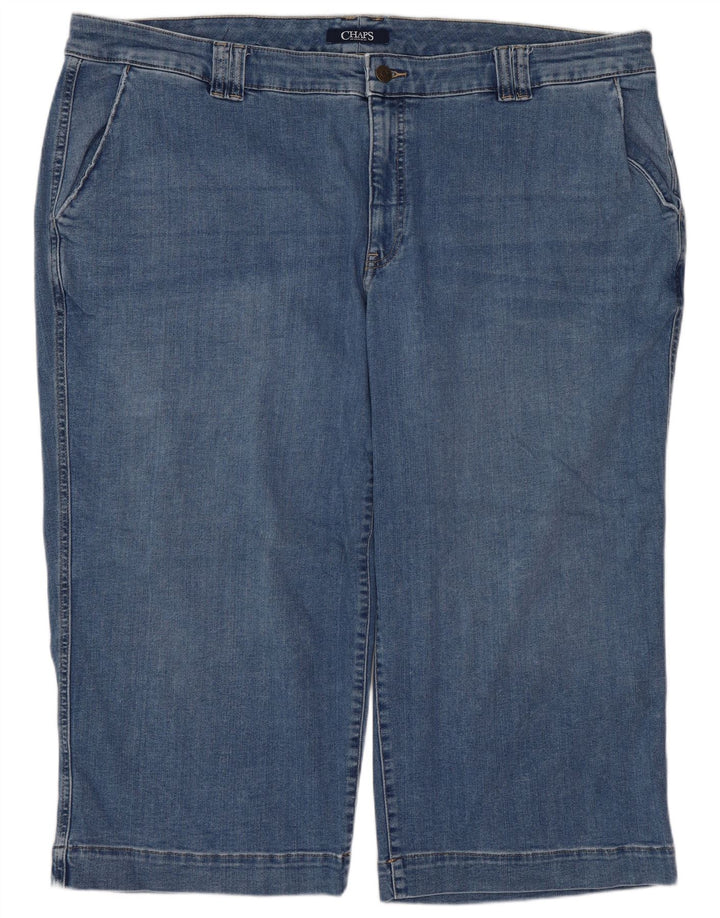 Chaps Damen Capri-Jeans US 22 3XL W44 L21 Blaue Baumwolle