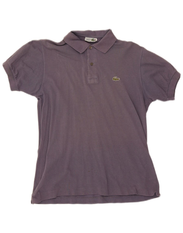 Lacoste Herren-Poloshirt, Größe 4, mittelviolette Baumwolle