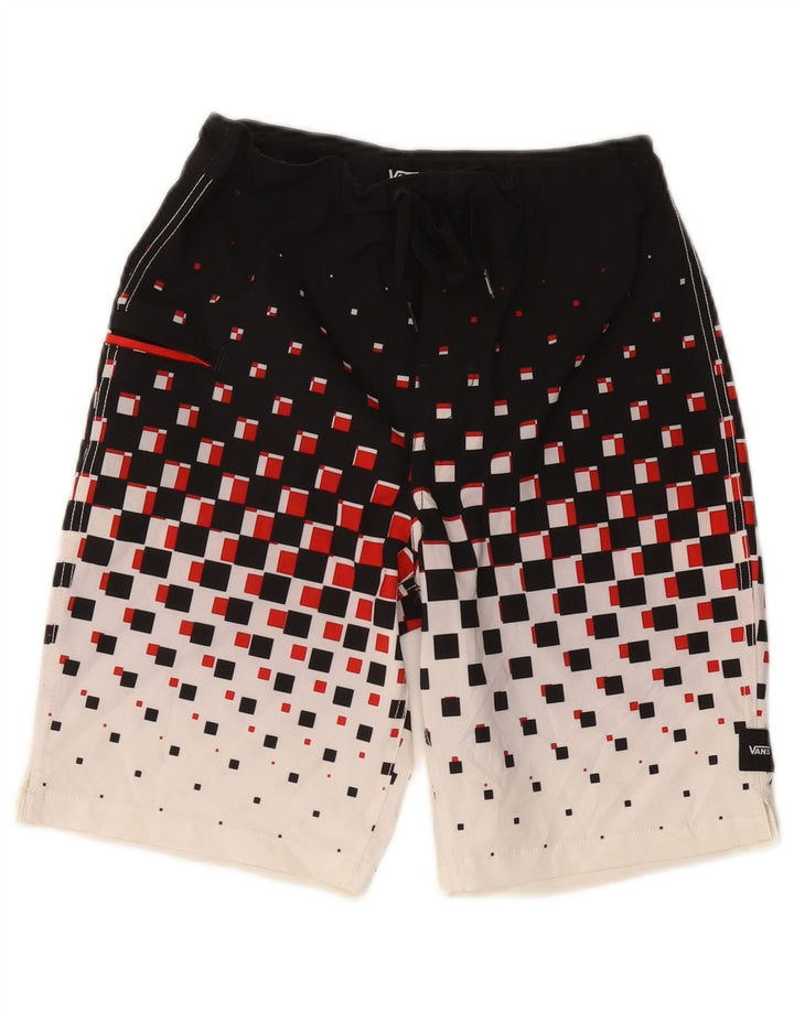 VANS Badeshorts für Jungen, 15–16 Jahre, schwarzes geometrisches Polyester